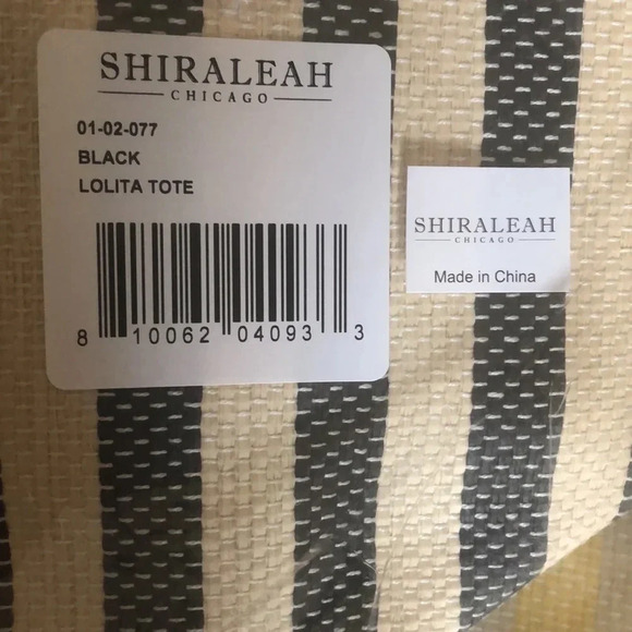 Shiraleah Lolita woven paper straw beach tote bag NWT - Picture 5 of 7